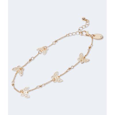 Aeropostale Womens' Butterfly Anklet - Gold - Size One Size - Metal