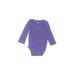 Carter's Long Sleeve Onesie: Purple Print Bottoms - Size 12 Month