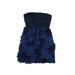 BCBGMAXAZRIA Cocktail Dress - Party Strapless Sleeveless: Blue Print Dresses - Women's Size 2