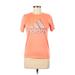 Adidas Active T-Shirt: Orange Graphic Activewear - Women's Size Medium