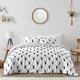 Sweet Jojo Designs 3-Piece Navy Blue White and Gray Woodland Deer Print Boys Childrens Full/Queen Bedding Set