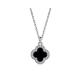 Ellie Rose London Sterling Silver Rhodium Plated Clover Necklace ERLN012