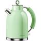 ASCOT Electric Kettle, Stainless Steel Electric Tea Kettle Gifts for Men/Women/Family 1.5L 2200W Retro Tea Heater & Hot Water Boiler, Auto Shut-Off Boil-Dry Protection (Green)