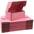Lmuze Small Pink Shipping Boxes for Small Business Pack of 25-9x6x4 inches Cardboard Corrugated Mailer Boxes for Shipping Packaging Craft Gifts Giving Products
