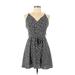 Lulus Casual Dress - A-Line V-Neck Sleeveless: Black Dresses - Women's Size Large