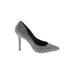 Charles by Charles David Heels: Pumps Stilleto Cocktail Gray Print Shoes - Women's Size 10 - Pointed Toe