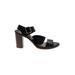 Old Navy Heels: Black Solid Shoes - Women's Size 9 - Open Toe