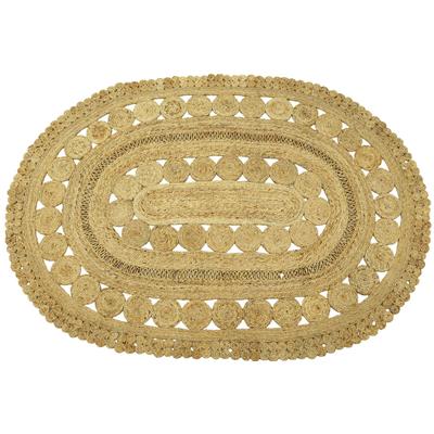 Sisalteppich CARPETFINE "Juteteppich Finn", beige (natur), B:140cm H:13mm L:200cm, Jute, Teppiche, natürliches Pflanzenmaterial von Hand gewebt, Boho Style Image
