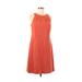 Ann Taylor Casual Dress - Shift: Orange Solid Dresses - Women's Size 6
