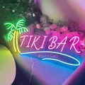 Tiki Bar Open Neon Sign Lights LED Light for Seaside Beer Bar Pub Club Party Wall Decoration