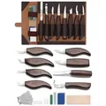 Kit d'outils de menuiserie en bois 15 pièces ensemble de couteaux à la main cuillère à lime kit