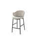 Calligaris Holly Stool w/ Rounded Back & Metal Frame Upholstered/Metal in Brown | 39.25 H x 23.13 W x 22.88 D in | Wayfair CS2038000015S0Z00000000