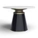 Joss & Main Marble Top Nebular Coffee Table - Contemporary Modern Round Accent Table for Home or Office Decor Glass in Black | Wayfair