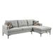 Gray/Brown Sectional - Latitude Run® 99" L Shaped Couch w/ Storage Seat, upholstered sectional w/ 2 Throw Pillow, sectional sofa Linen | Wayfair