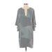 BCBGMAXAZRIA Casual Dress - Mini: Gray Print Dresses - Women's Size Small