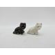 Wade Pair of Miniature Westie Dog Whimsies. (Lil Bits) The Smallest Whimsie Ever made! (Perfect)