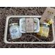 Dorset Honey Gift Box with 3 Assorted Artisan Honeys - Comb Honey, Soft Set Honey, Chunk Honey