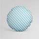 Customised Digital printing Blue Stripe Round Square cushion cover with Cushion Inner Insert Pad
