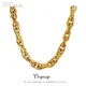 Yhpup Stainless Steel Chains Neckalces Statement Jewelry for Women Gold Metal 18 K Plated Collar