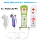 1 Set Motion Plus Remote Controller for Wii Remote Controller Gamepad with Nunchuck Controller for