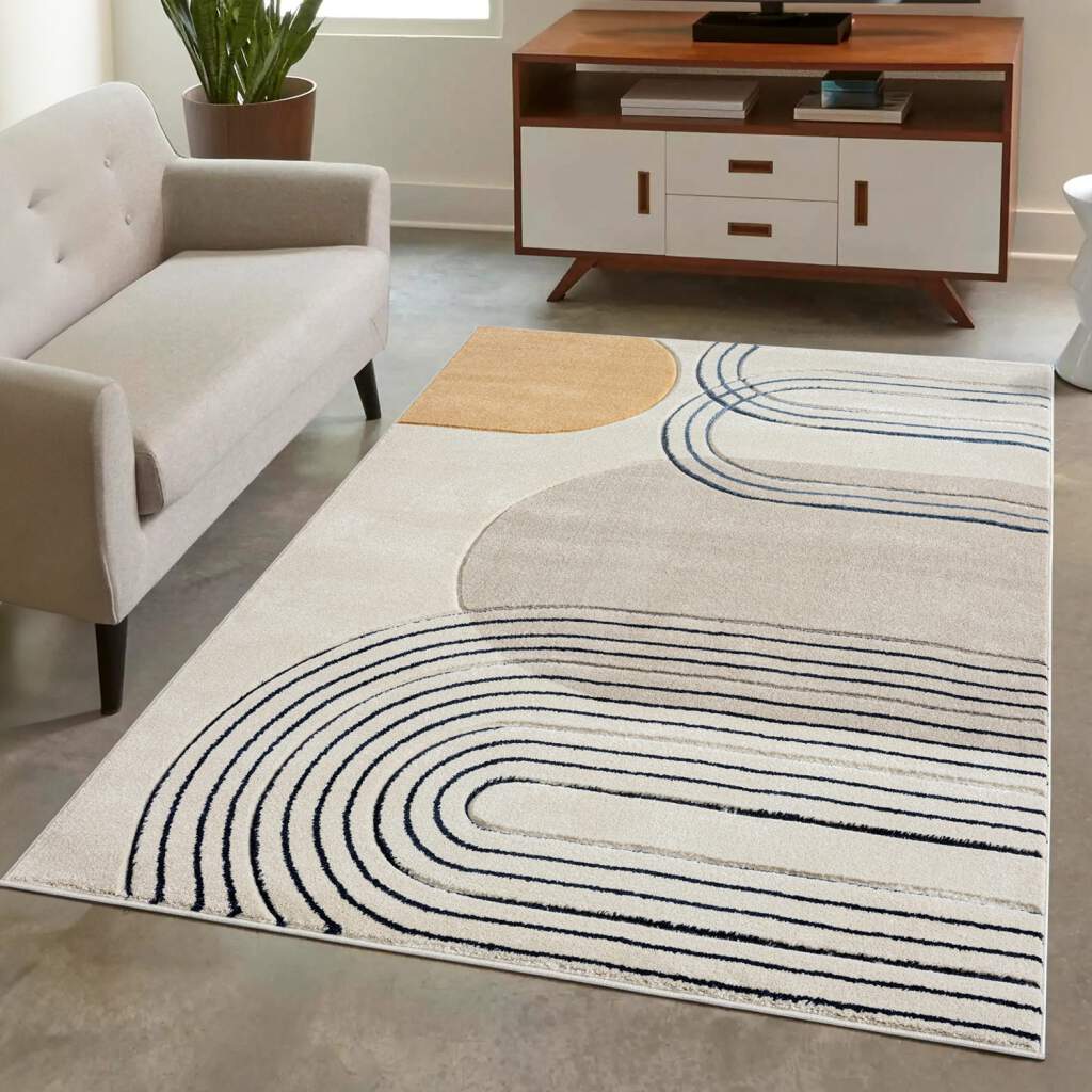 Teppich CARPET CITY "BONITO 7157", beige, B:80 H:11 L:150, Obermaterial: 100% Polypropylen, Teppiche, Läufer, Flachflor, Hochtief-Muster/ 3D-Effekt, Geo-Muster, Wohnzimmer Image