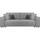 3-Sitzer INOSIGN "Beatrice Schlafsofa" Sofas Gr. B/H/T: 250 cm x 92 cm x 107 cm, Struktur, mit Bettfunktion-mit Bettkasten-Liegefläche 197 cm, grau 3-Sitzer Sofas