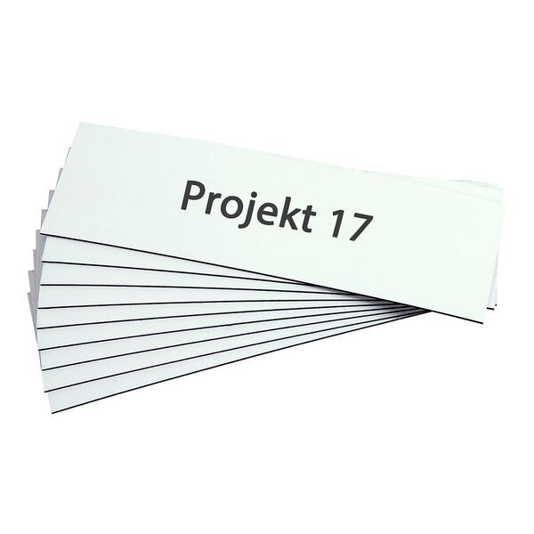 EICHNER 2x 100er-Pack Magnet-Lagerschild 40 x 100 mm weiß, 4x10 cm Image