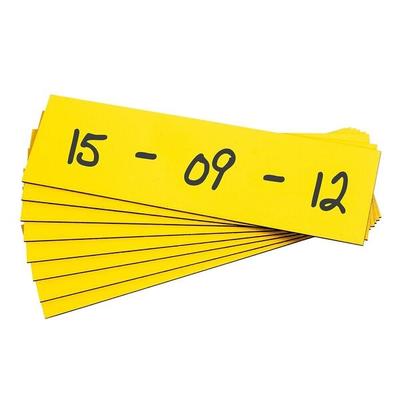 EICHNER 100er-Pack Magnet-Lagerschild 50 x 150 mm gelb, 5x15 cm Image