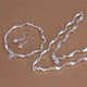 Neue 925 Sterling Silber elegante Wasser tropfen Kette Halsketten Ohrringe Armbänder Schmuck Sets