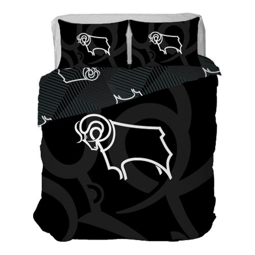 Derby County Drehbettdecke aus Poly-Baumwolle – Doppelbett – 200 cm x 200 cm