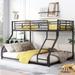 Twin XL over Queen Metal Floor Bunk Bed