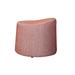 Polyester Footstool Small Ottoman Foot Rest Short Crescent Ottoman Stool with Leather Carry for Living Room Bedroom Patio