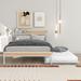 Modern Style and Exquisite Craftsmanship Full Size Platform Bed with Twin size trundle
