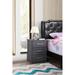 Modern 18-in Gray 3-Drawer Wood Nightstand with Rectangle Metal Pull