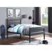 ACME Cargo Twin Size Platform Bed Container Themed Metal Bed, Gunmetal