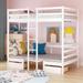 Kids Twin Size Functional Loft Bed, Turn into Upper Bed & Down Desk