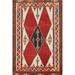Vegetable Dye Kilim Qashqai Persian Vintage Flatweave Red Wool Carpet - 5'3"x 7'10"