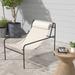 Gymax Patio Sling Chair Modern Accent Chair w/ Removable Headrest &