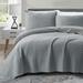 Beaute Living 3-Piece Cotton Reversible White Quilt Set