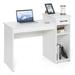 Computer Desk PC Laptop Table with Drawer and Shelf-White - 40"L x 20"W x 32.5"H