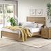 Solid Wood Bed, Modern Rustic Wooden Twin Size Bed Frames Box Spring Needed