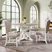 Retro Style Dining Table Set with Extendable Table and 4 Upholstered Chairs Functional Furniture for Dining Room and Living Room