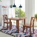 3-Piece Wooden Drop Leaf Breakfast Nook Dining Table Set with 2 Chairs