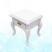 Baby Toys Mini Play House Bedside Table Tea Table Toy Wooden Bedroom Scene Toy Model Decorative Furniture Model House Miniature Furniture Accessories for Boys and Girls (1:12 Pattern Bedside Table W