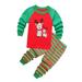 Quealent Boys Childrenscostume Male Big Kid Baby Clothes Gift Set Boy Boys Pajamas Set for Baby Girls Boys Christmas Santa XMAS Pajamas 4 Month (Green 5-6 Years)