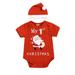 Quealent Boys Childrenscostume Male Big Kid Boys Outfits 6t Christmas Baby Boys Girls Letter Cartoon Romper Bodysuit Boys Size 4 (Red 9-12 Months)