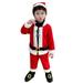 Quealent Boys Childrenscostume Male Big Kid Sweatsuits for Boys Toddler Boys Girls Christmas Santa Warm Outwear Set Outfits Clothes (RD1 3-4 Years)