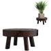 Wooden Plant Stool Low Plant Riser Small Pedestal Stand Plant Tray Rustic Round Pot Flower Pedestal Riser Holder Decorative Kitchen Display Stand Wood Decor for Indoor Outdoor Patio Display