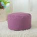 Unstuffed Faux Leather Pouf Cover Handmade Footstool Ottoman Storage Solution Floor Footrest Cushion Gifts for Family and Friends- 16.5x12.5