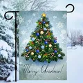 Christmas Tree Garden Flag Winter Happy New Year Decorative Flag For Party Yard Home Outdoor Decor Christmas Decor Garden Flag Home Decor Outdoor Decor Yard Decor Garden Decor Holiday Decor